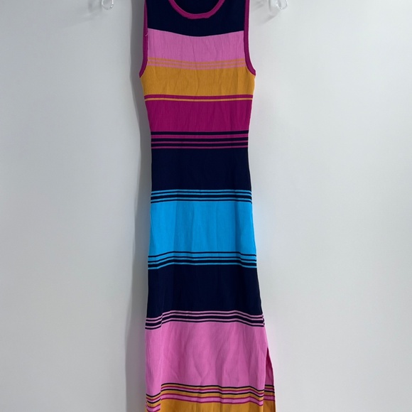 skies are blue striped ribbed tank dress in rainbow new size small - Picture 2 of 9
